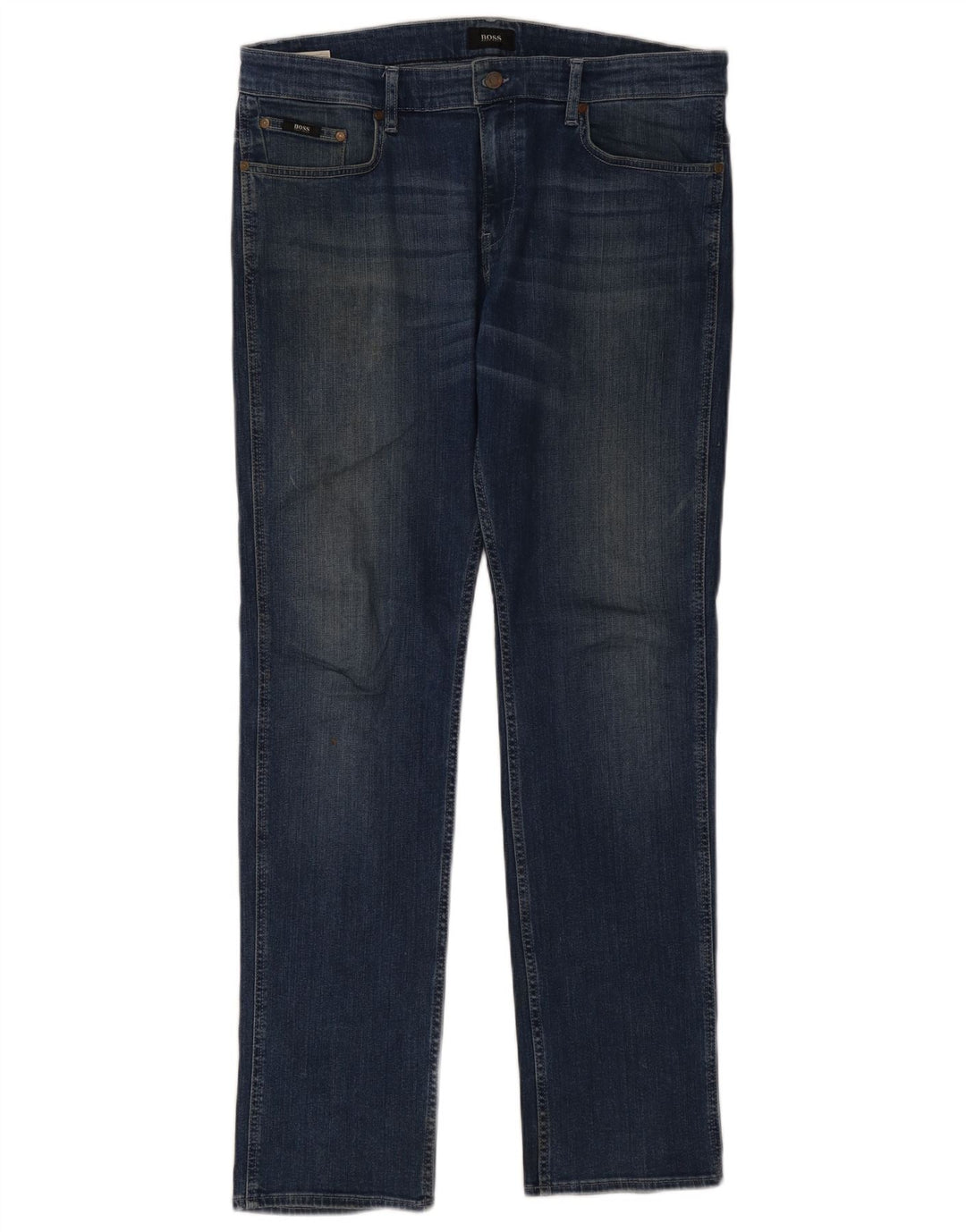Hugo Boss Mens Slim Jeans W34 L32 Blue Cotton