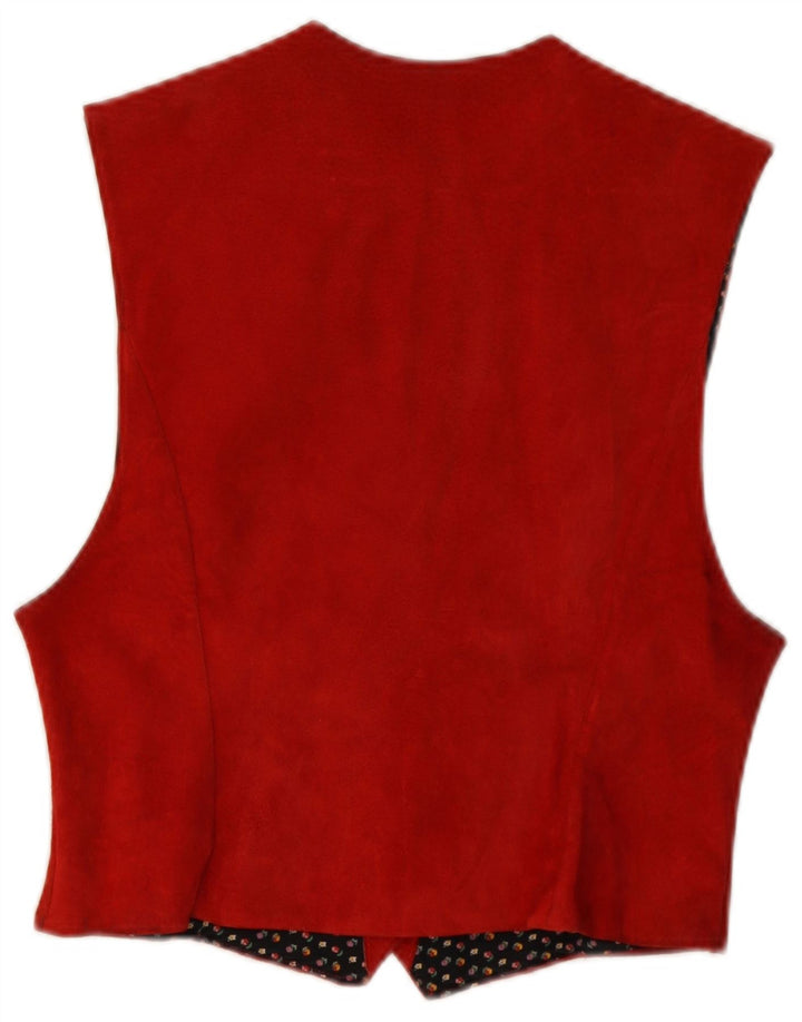 Vintage Womens Waistcoat UK 10 Small Red