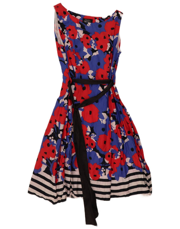 Debenhams Womens Petite A-Line Dress UK 16 Large Multicoloured Floral