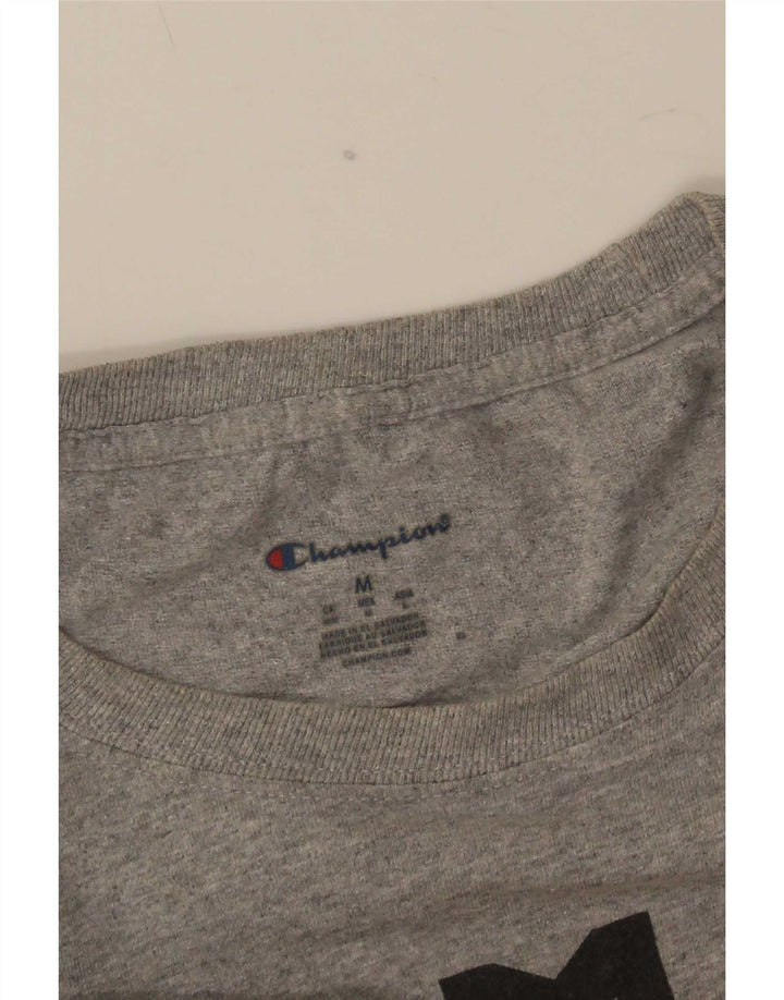 Champion Mens Graphic T-Shirt Top Medium Grey