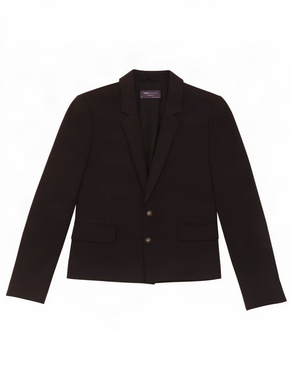 Marks & Spencer Womens Tailored Fit Blazer Jacket UK 12 Medium Black