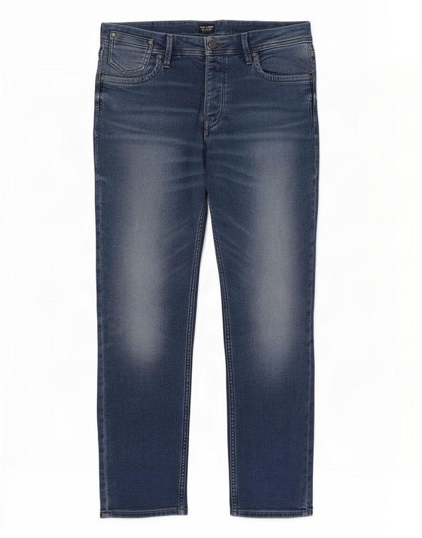 Jack & Jones Mens Tim Slim Jeans W32 L30 Blue Cotton