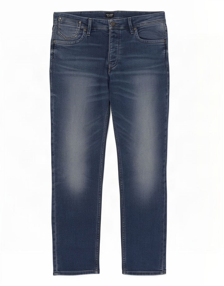 Jack & Jones Mens Tim Slim Jeans W32 L30 Blue Cotton