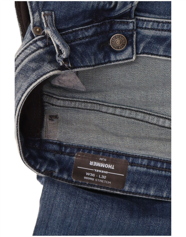 Diesel Mens Thommer Slim Jeans W36 L32 Blue Cotton