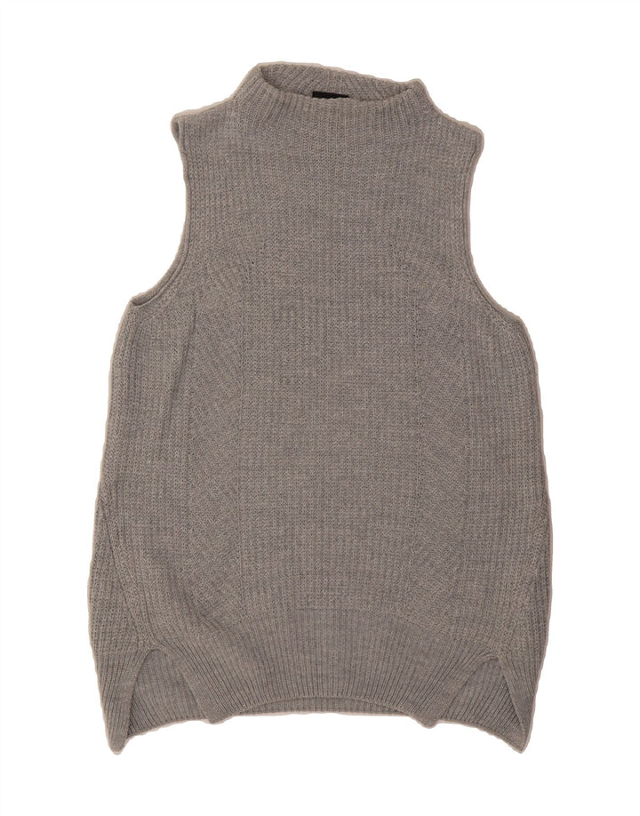 TOPSHOP Womens Vest Tank Top UK 10 Small Grey Acrylic Vintage Topshop and Second-Hand Topshop from Messina Hembry 