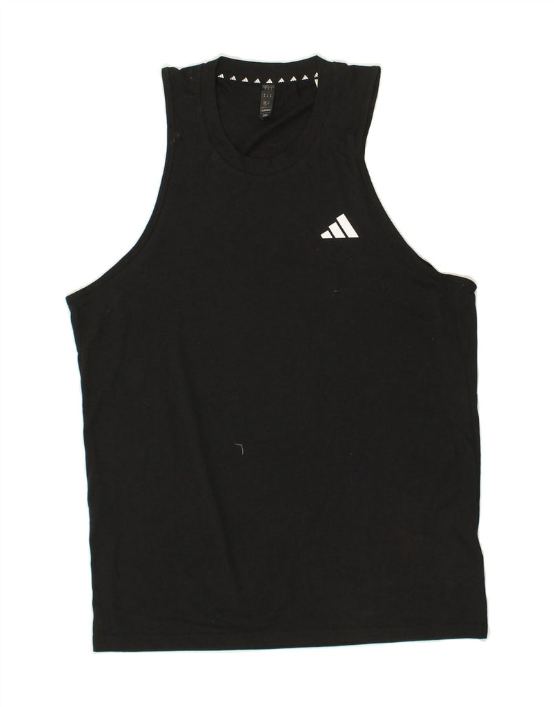 ADIDAS Mens Aeroready Vest Top Medium Black Cotton | Vintage Adidas | Thrift | Second-Hand Adidas | Used Clothing | Messina Hembry 