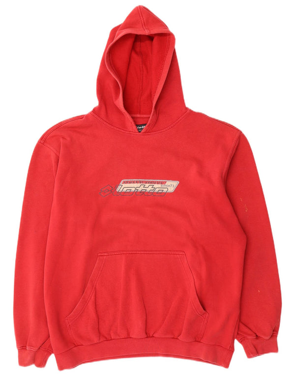 Lotto Mens Graphic Hoodie Jumper UK 42/44 XL Red