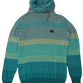 Kappa Mens Roll Neck Jumper Sweater Medium Blue Striped Cotton