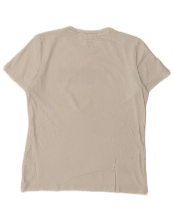Puma Boys Graphic T-Shirt Top 13-14 Years Large White Cotton