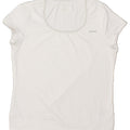 REEBOK Womens T-Shirt Top UK 14 Large White Polyester | Vintage Reebok | Thrift | Second-Hand Reebok | Used Clothing | Messina Hembry 