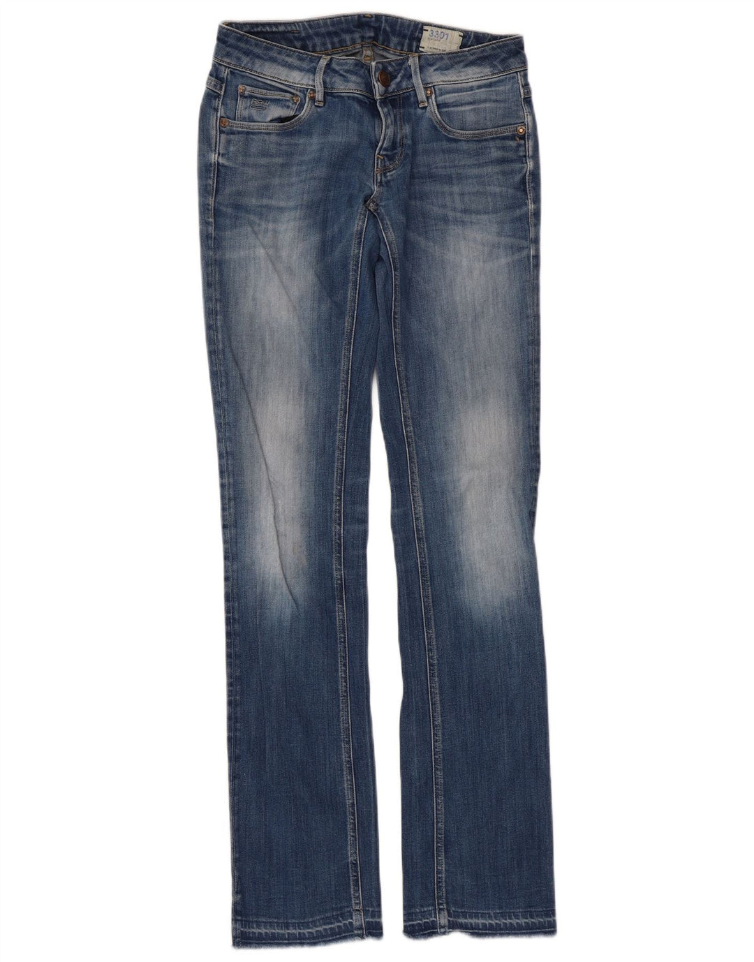 G-Star Womens 3301 Slim Bootcut Jeans W28 L33 Blue
