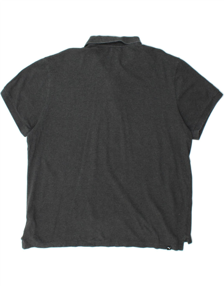 PUMA Mens Polo Shirt 2XL Grey Cotton Vintage Puma and Second-Hand Puma from Messina Hembry 