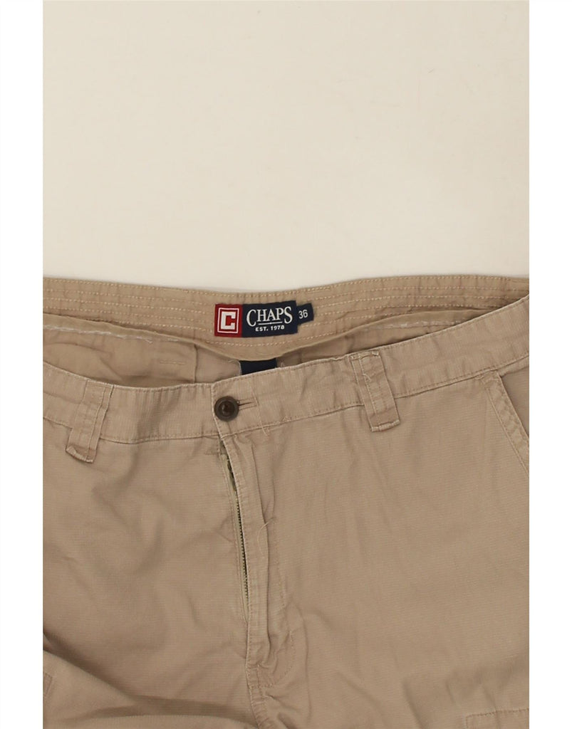 CHAPS Mens Cargo Shorts W36 Large Beige Cotton | Vintage Chaps | Thrift | Second-Hand Chaps | Used Clothing | Messina Hembry 