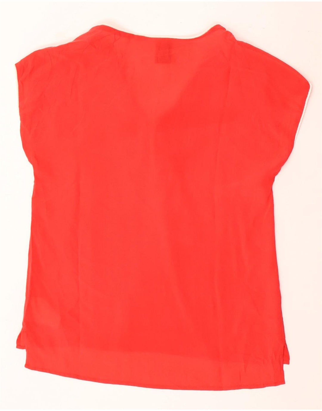 Marina Yachting Womens Oversized Blouse Top UK 6 XS Red Silk
