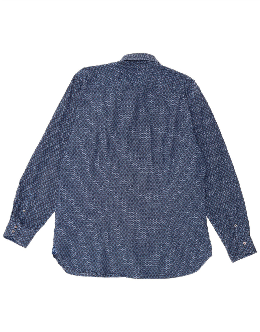 Ted Baker Mens Shirt Size 16 1/2 Large Blue Geometric Cotton