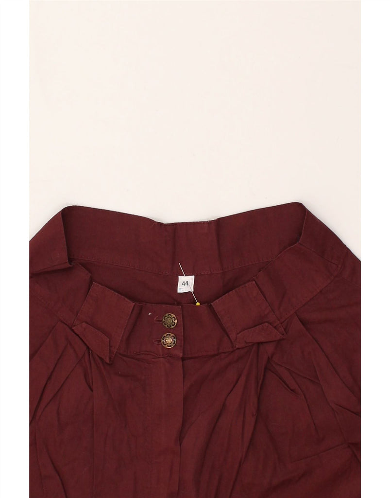 VINTAGE Womens Chino Shorts IT 44 Medium W26 Burgundy Cotton | Vintage Vintage | Thrift | Second-Hand Vintage | Used Clothing | Messina Hembry 