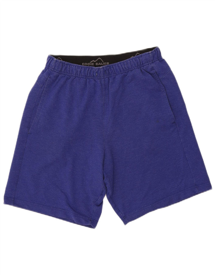 EDDIE BAUER Mens Sport Shorts Small Blue Rayon