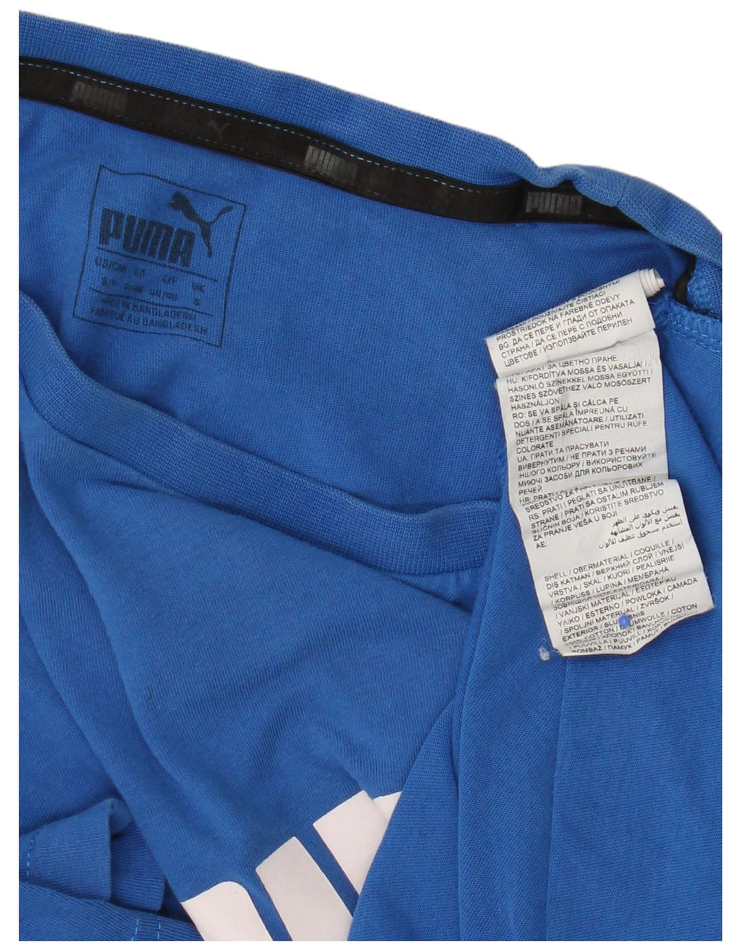 Puma Mens Graphic Graphic T-Shirt Top Small Blue Cotton