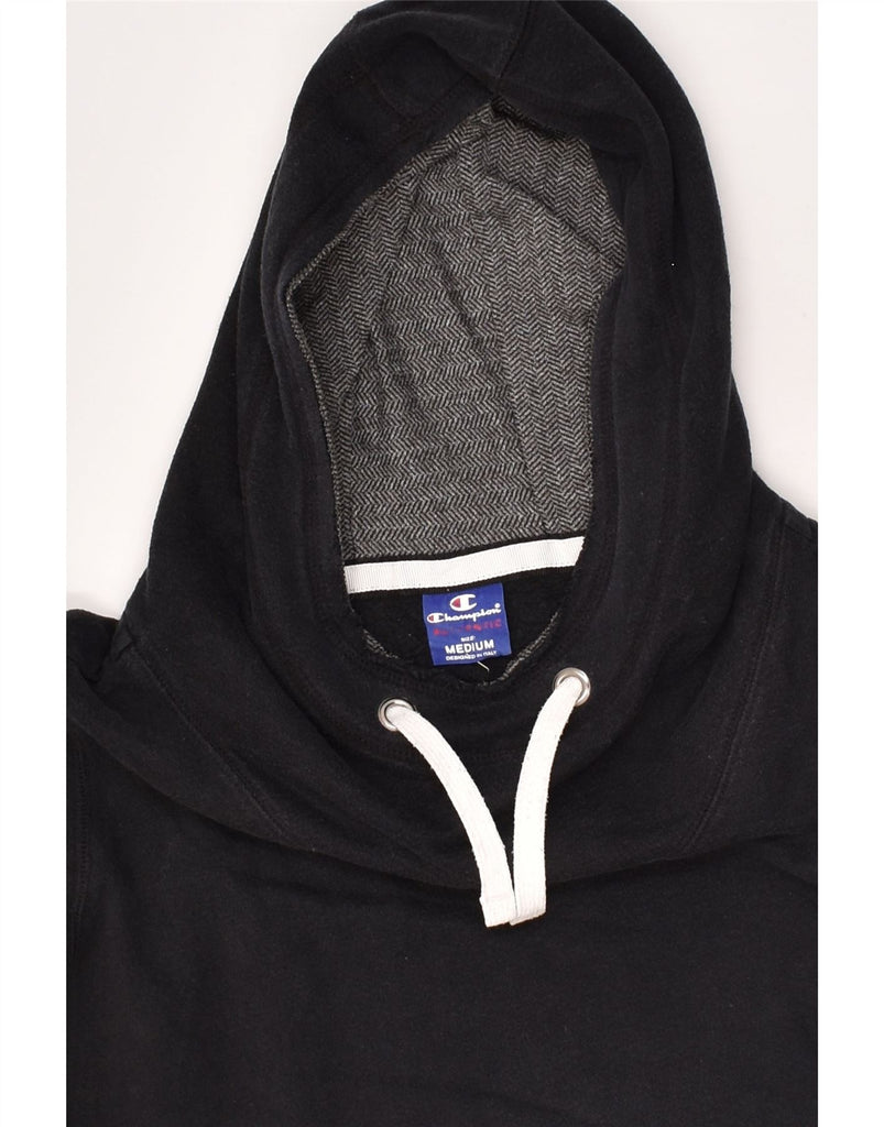 CHAMPION Womens Hoodie Jumper UK 14 Medium Black Cotton | Vintage Champion | Thrift | Second-Hand Champion | Used Clothing | Messina Hembry 