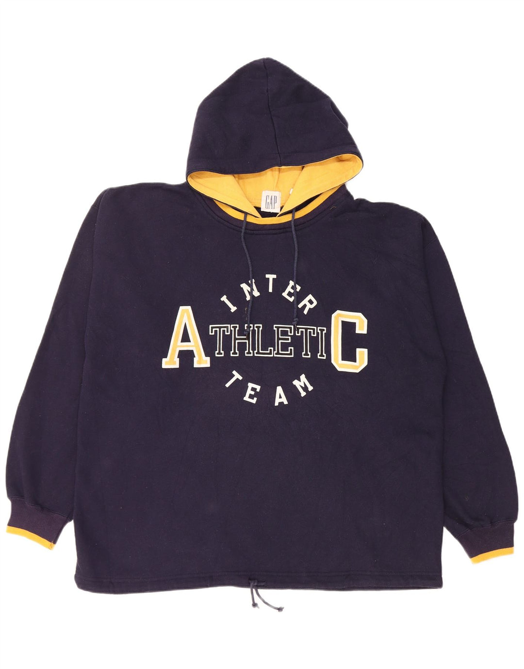 Gap Mens Graphic Hoodie Jumper Large Navy Blue Polyester