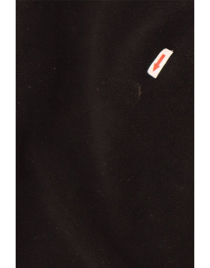 Adidas Mens Zip Neck Fleece Jumper Small Black Polyester