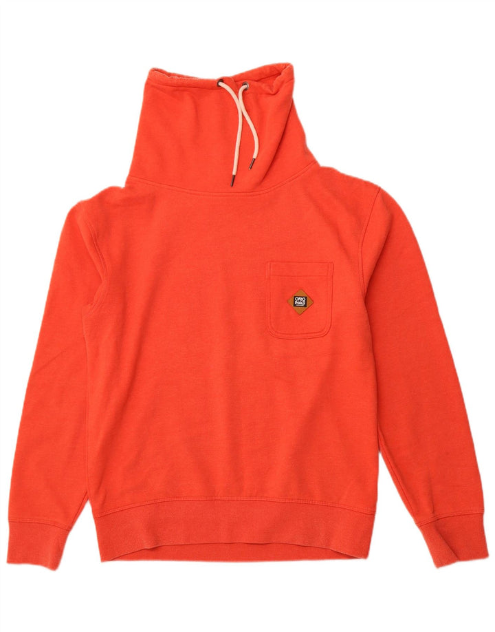 JACK & JONES Mens Roll Neck Sweatshirt Jumper Large Orange Cotton