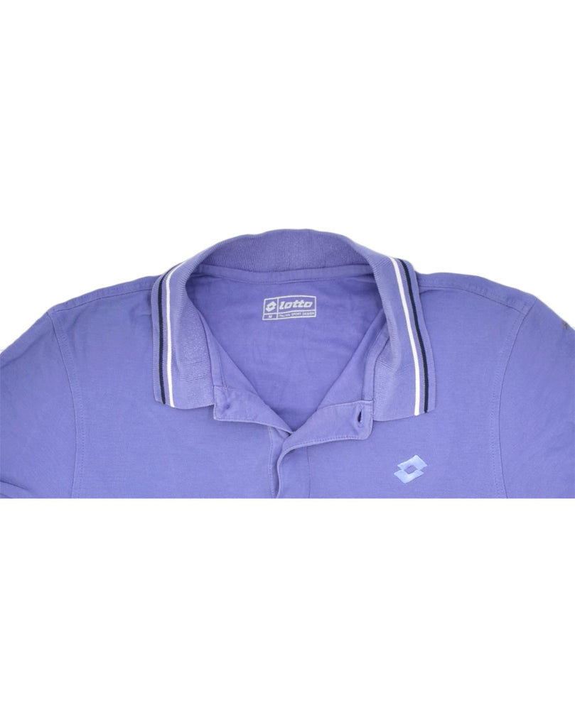 LOTTO Mens Polo Shirt Medium Purple Cotton | Vintage | Thrift | Second-Hand | Used Clothing | Messina Hembry 