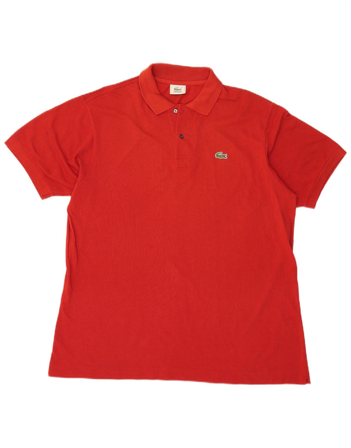 Lacoste Mens Polo Shirt Size 6 XL Red Cotton