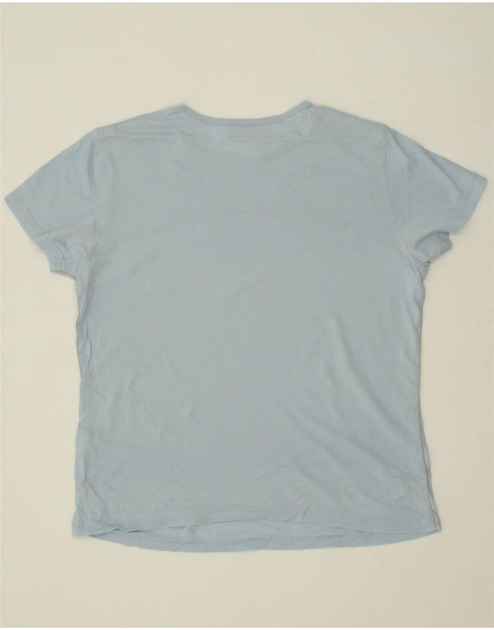 SERGIO TACCHINI Womens T-Shirt Top UK 14 Medium Blue Vintage Sergio Tacchini and Second-Hand Sergio Tacchini from Messina Hembry 