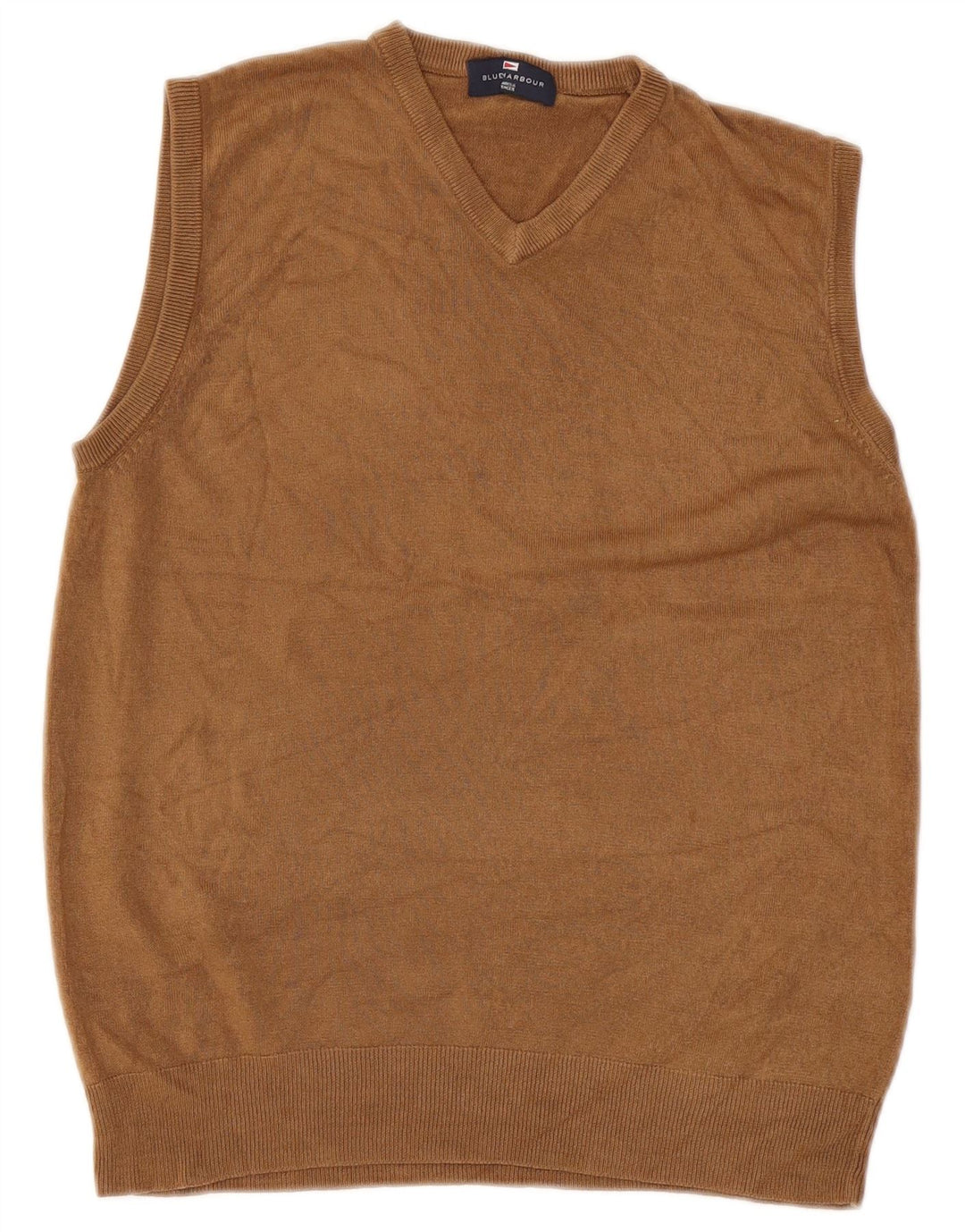 Marks & Spencer Mens Blue Harbour Vest Tank Top Medium Beige Acrylic