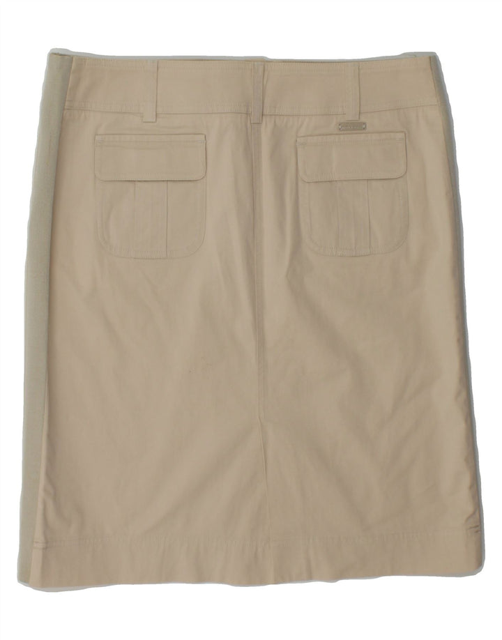 PAUL & SHARK Womens Straight Skirt IT 42 Medium W32 Beige Cotton Vintage Paul & Shark and Second-Hand Paul & Shark from Messina Hembry 