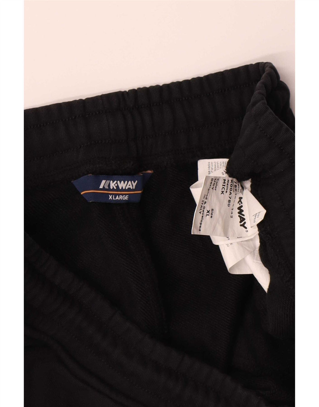 K-Way Mens Tracksuit Trousers Joggers XL Black Cotton