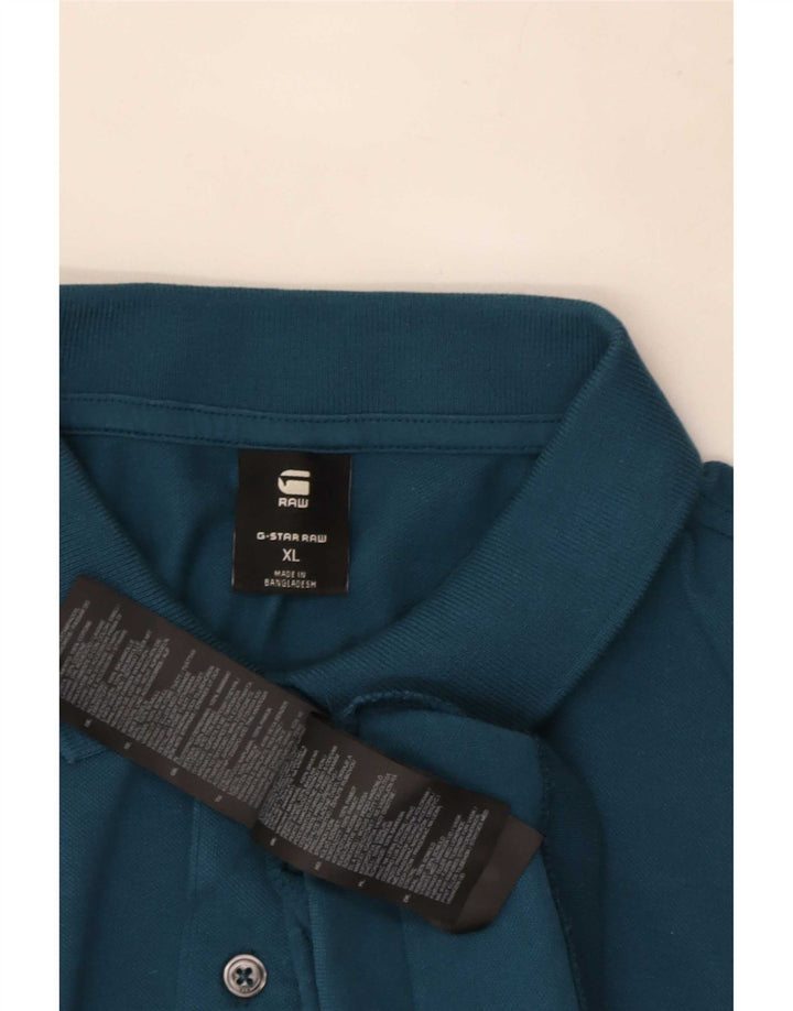 G-Star Mens Polo Shirt XL Blue Cotton
