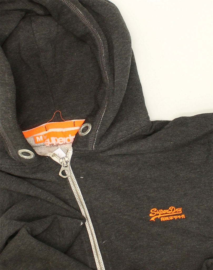 SUPERDRY Mens Zip Hoodie Sweater Medium Grey Cotton | Vintage Superdry | Thrift | Second-Hand Superdry | Used Clothing | Messina Hembry 