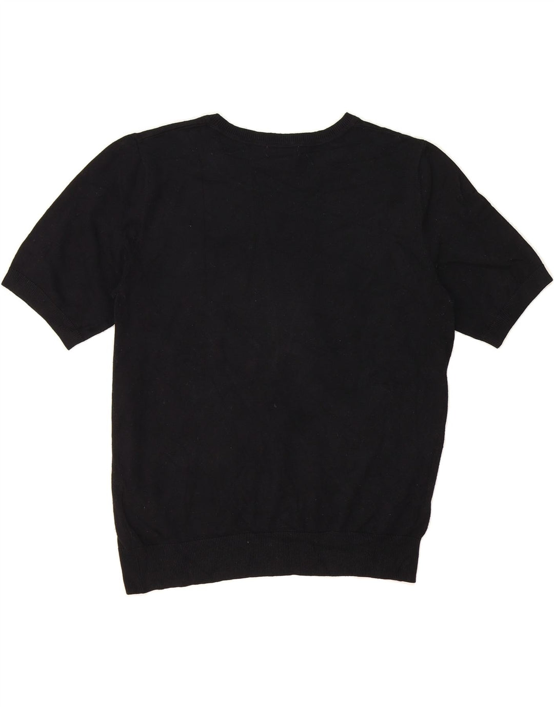 H&M Womens Short Sleeve Crew Neck Jumper Sweater UK 14 Medium Black Vintage H&M and Second-Hand H&M from Messina Hembry 