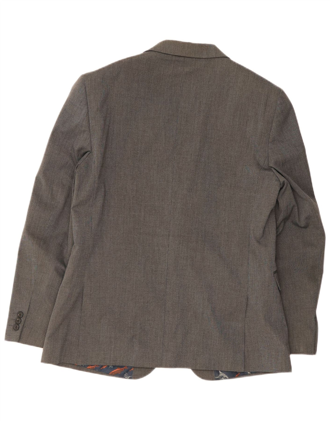 Ted Baker Mens Modern Fit 2 Button Blazer Jacket US 42 XL Grey Polyester