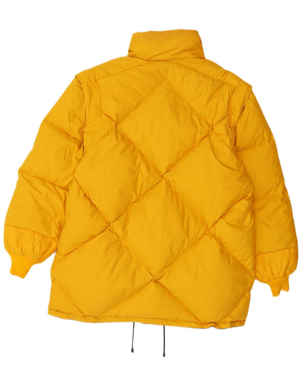 DOLOMITE Mens Reversible Padded Jacket UK 42 XL Yellow Cotton
