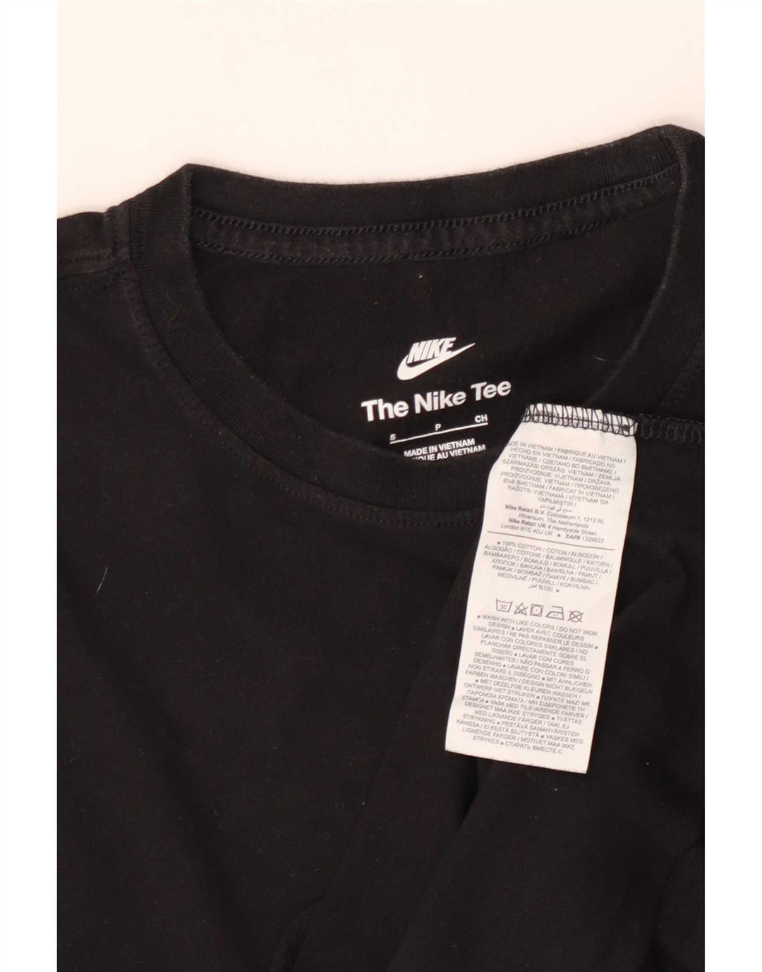 Nike Womens T-Shirt Top UK 10 Small Black Cotton