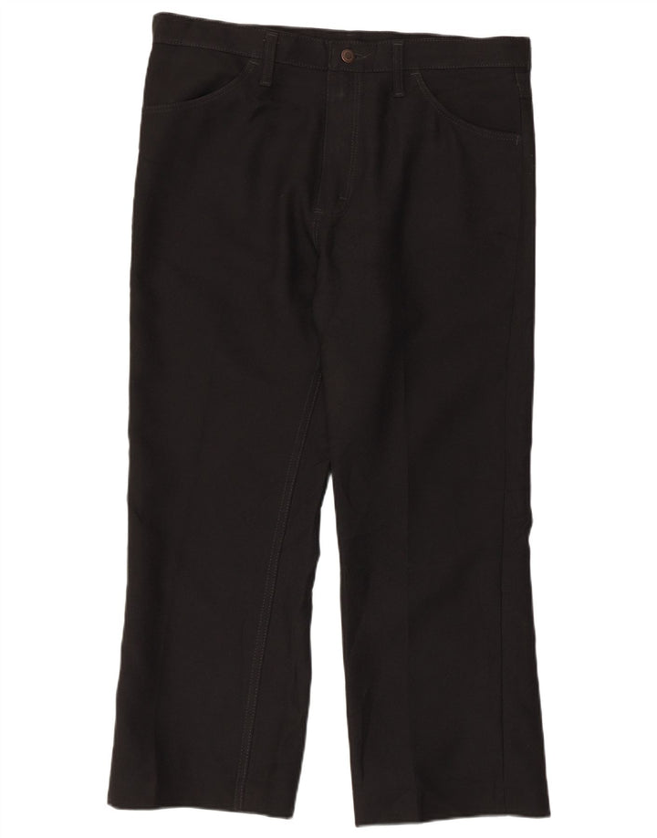 WRANGLER Mens Straight Casual Trousers W36 L26 Black Polyester