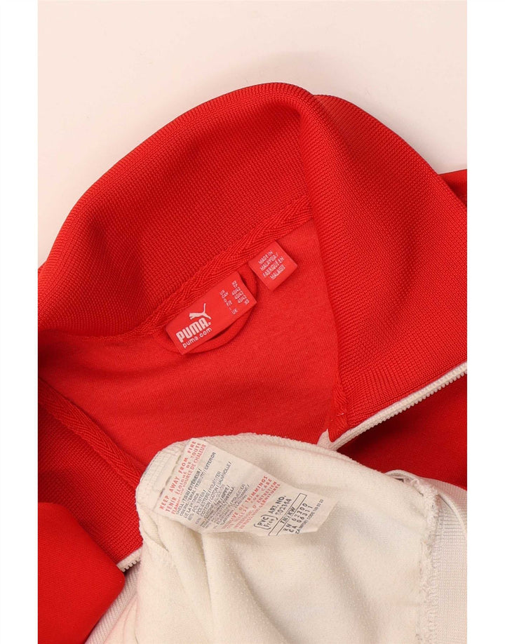 Puma Mens Tracksuit Top Jacket XS White Colourblock Polyester