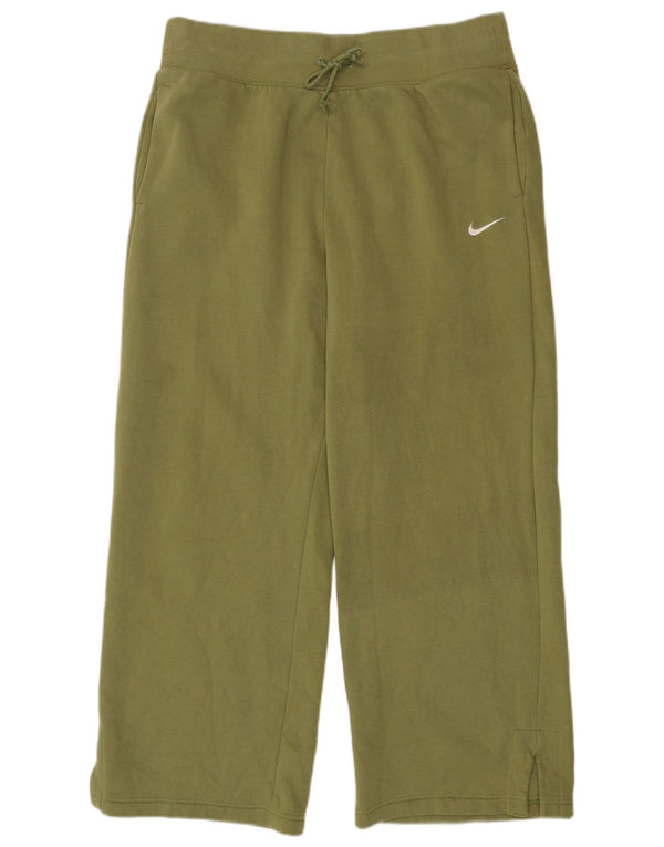 Nike Womens Tracksuit Trousers UK 18 XL Khaki Cotton
