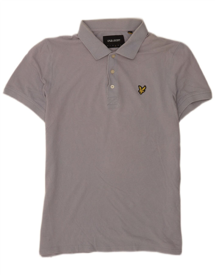Lyle & Scott Mens Short Sleeve Polo Shirt Large Grey Cotton
