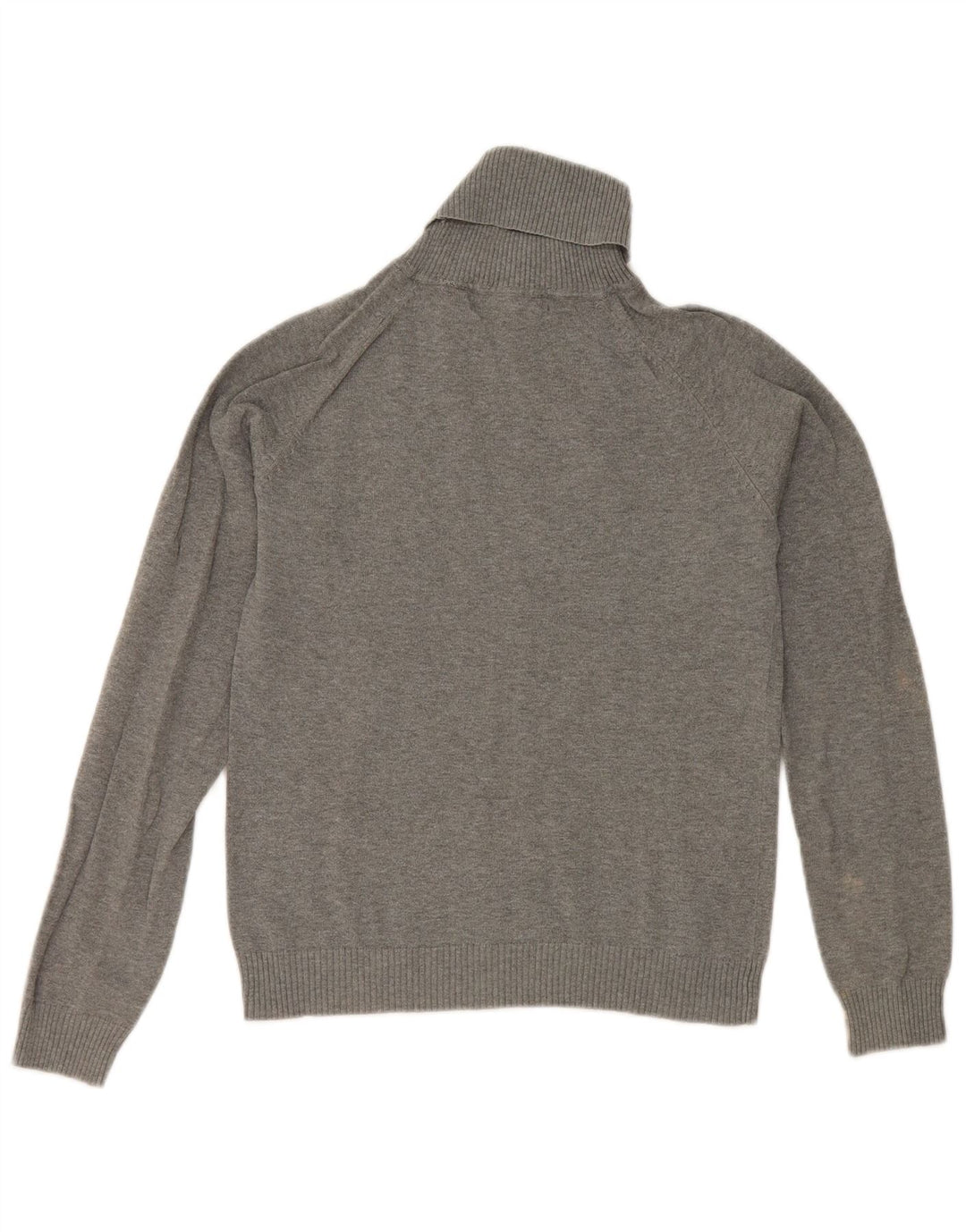 Zara Womens Crop Roll Neck Jumper Sweater UK 12 Medium Grey