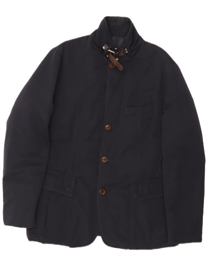 Moncler Mens Padded Jacket Size 4 XL Navy Blue Polyester
