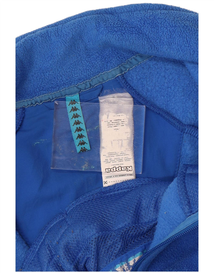 Kappa Mens Italia Graphic Fleece Jacket UK 38 Medium Blue Polyester