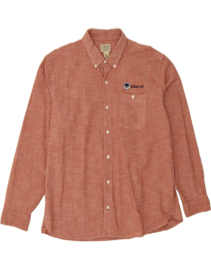 L.L.BEAN Mens Traditional Fit Shirt Large Pink Cotton Vintage L.L.Bean and Second-Hand L.L.Bean from Messina Hembry 