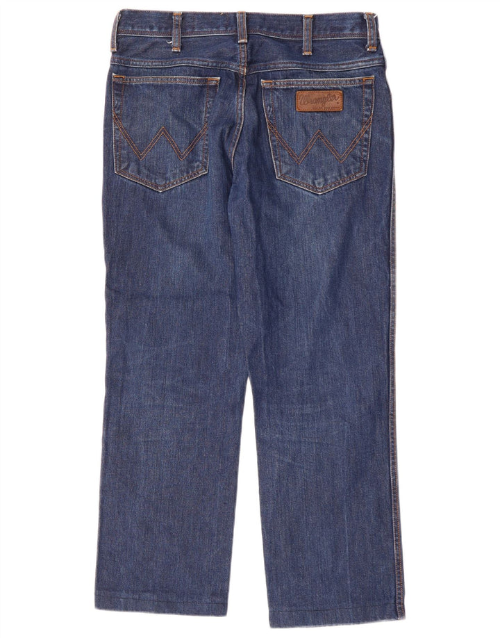 Wrangler Mens Texas Straight Jeans W32 L27 Blue Cotton