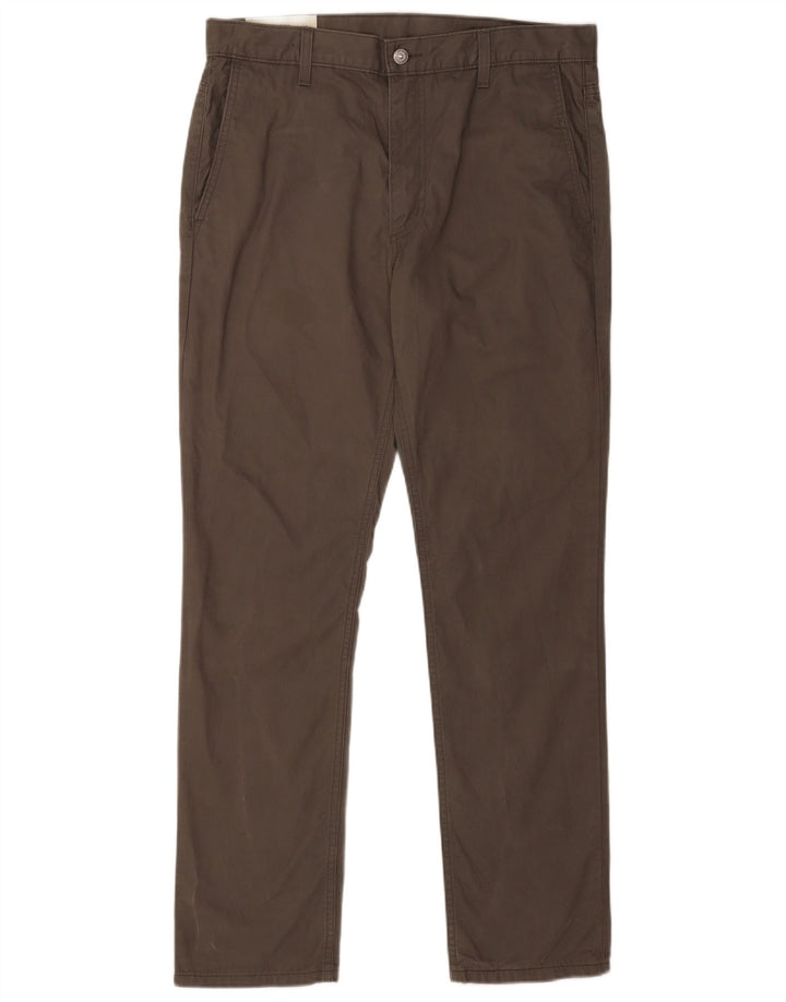 Levi's Mens Straight Chino Trousers W34 L32 Grey Cotton