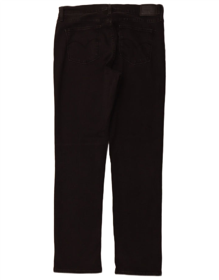 LEVI'S Womens 314 Shaping Straight Jeans W32 L32 Black Cotton