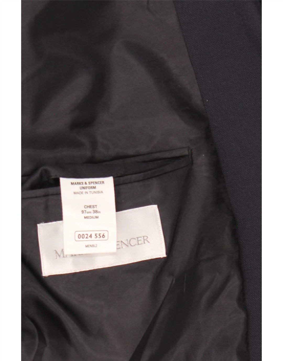 Marks & Spencer Mens 2 Button Blazer Jacket UK 38 Medium Navy Blue
